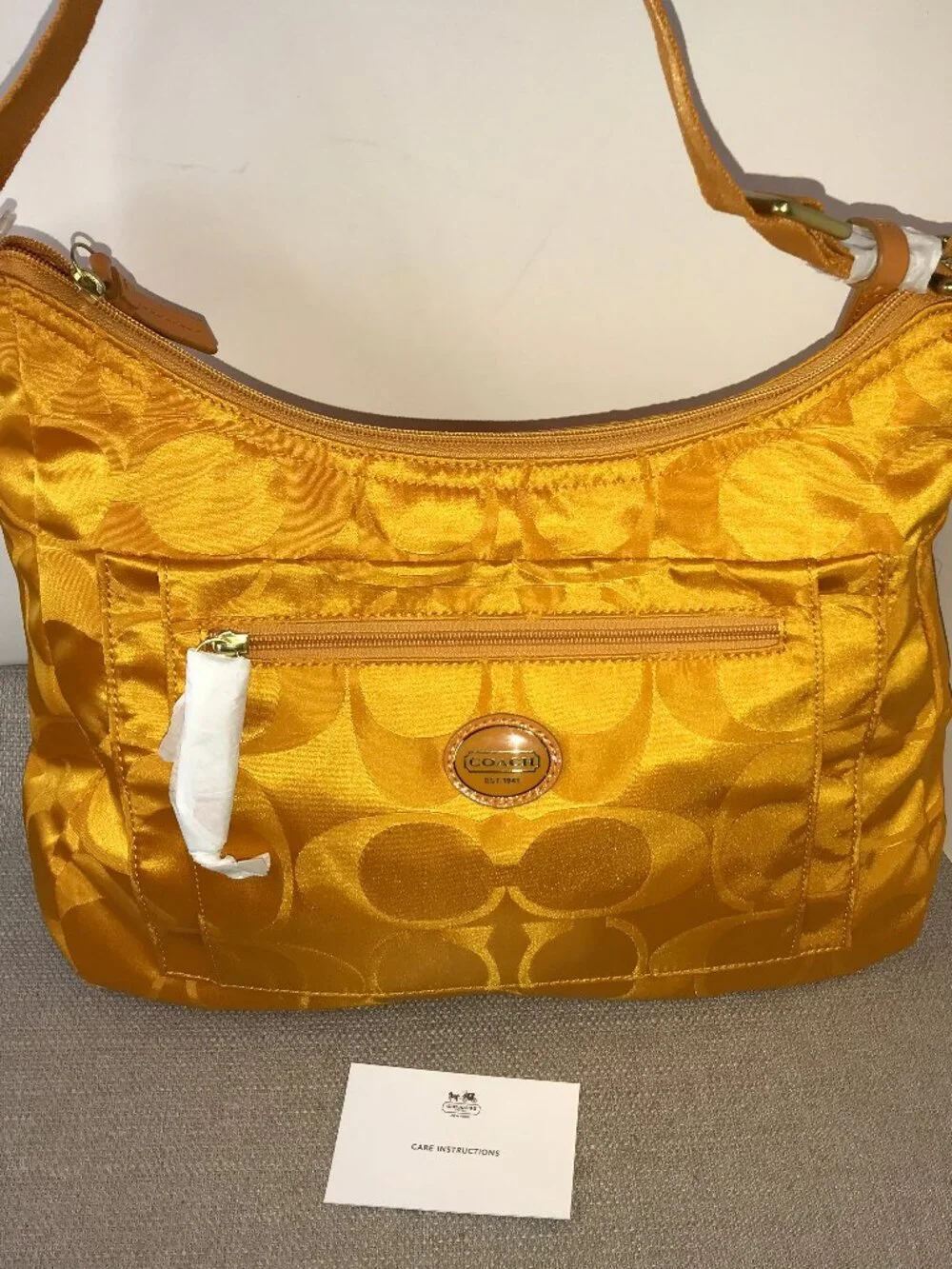 NWT Coach Signature Getaway Crossbody Orange Spice F77369 - Picture 8 of 15